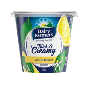 Image of Dairy Farmers Thick & Creamy Lemon Cream 600g/tub (6 tubs per carton) from Supplybunny.com