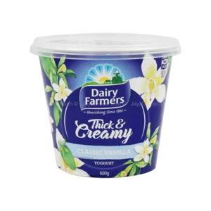 Image of Dairy Farmers Thick & Creamy Vanilla 600g/tubs (6 tubs per carton) from Supplybunny.com