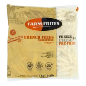 Image of Farm Frites Shoestring 7mm 1kg/pack (12 packs per carton) from Supplybunny.com
