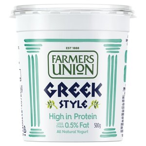 Image of Farmers Union Greek No Fat 500g/tub (6 tubs per carton) from Supplybunny.com