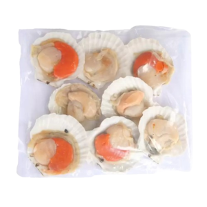 Image of Half Shell Scallop with Roe (8-9pcs) (1kg x 10pkt) (sold per carton) B2B from Supplybunny.com
