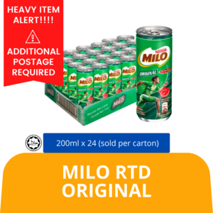 Image of Milo RTD Original (20+4) 200mlX24 from Supplybunny.com