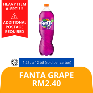 Image of Fanta Grape RM2.40 1.25L x 12 from Supplybunny.com