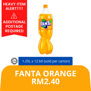 Image of Fanta Orange RM2.40 1.25L x 12 from Supplybunny.com
