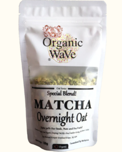 Image of Mamami Organic Wave Overnight Oats - Matcha & Chlorella (120g) (sold per pack) from Supplybunny.com