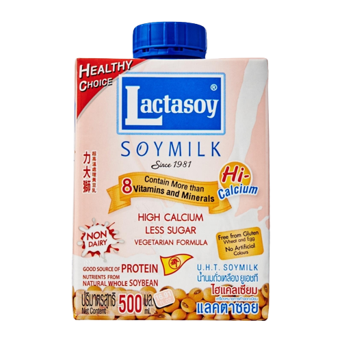 Lactasoy Soy Milk HiCalcium 500ml x 12 (sold per carton) — HORECA