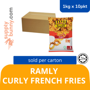 Image of Ramly Curly French Fries 1kg x 10pkt (sold per carton) from Supplybunny.com