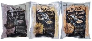 Image of McCain Tri-Color Sweet Potato Fries 10MM (2 Bags per color in a carton) (3 color) 2kg (6 pack per carton) from Supplybunny.com