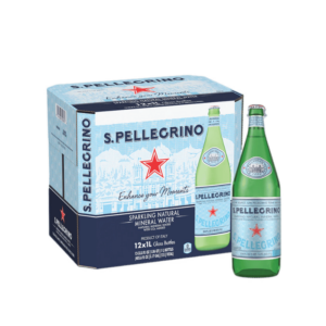 Image of San Pellegrino Sparkling Natural Mineral Water GLASS (Crown Cap) [1000ml per bottle x 12 bottles] x 3 (Sold per Bundle) from Supplybunny.com