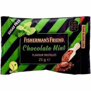 Image of Fisherman's Friend Chocolate Mint Sugar Free 25gm/pack x 20/box (sold per box) from Supplybunny.com