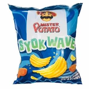 Image of Mister Potato Syok Wave Seafood 65g x 36 (sold per carton) from Supplybunny.com