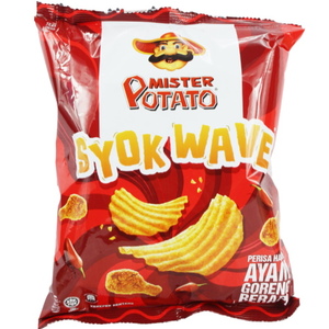 Image of Mister Potato Syok Wave Ayam 65g x 36 (sold per carton) from Supplybunny.com