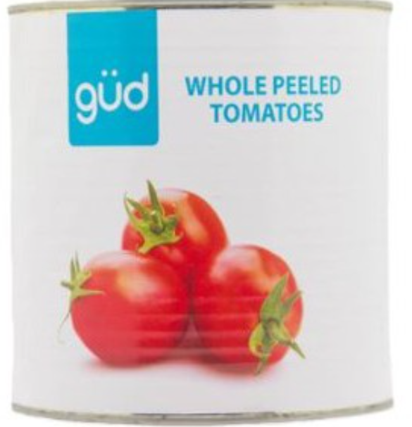 Gud Whole Peeled Tomatoes (sold per tin) — HORECA Suppliers Supplybunny