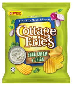 Image of WISE Cottage Fries Sour Cream & Onion 60gm/pack (36 packs per carton) - GBA P.Code: WS506 from Supplybunny.com