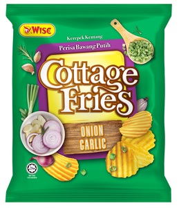 Image of WISE Cottage Fries Onion Garlic 60gm/pack (36 packs per carton) - GBA P.Code: WS505 from Supplybunny.com