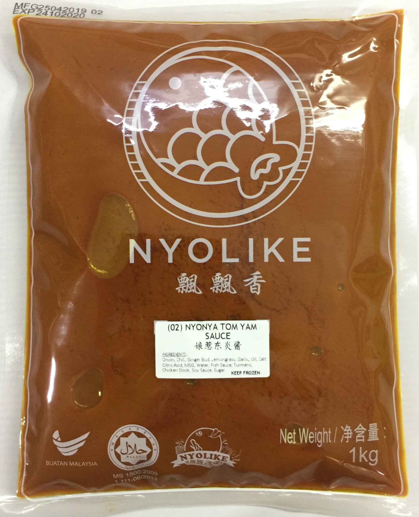 Nyolike Nyonya Tom Yam Sauce 1kg pack sold Per Pack HORECA