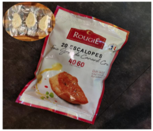 Image of France Duck Foie Grass Sliced (Rougie) 50-60gm/pcs 1kg±/pack (20pcs) (sold per weighing) from Supplybunny.com