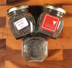 Image of Honest Charcoal Smoked Salt 1kg/bottle (sold per bottle) from Supplybunny.com
