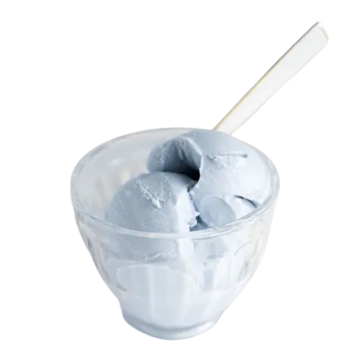 Premium Blue Vanilla Vegan Ice Cream (no sugar added) Soymilk Based