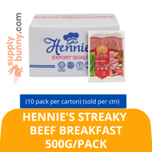 Image of Hennie's Streaky Beef Breakfast 500g/pack (10 pack per carton) (sold per carton) from Supplybunny.com