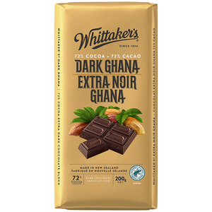 Image of WHITTAKER'S Blocks Dark Ghana 200gm/pack (14 packs per carton) - GBA P.Code: WTK10007 from Supplybunny.com