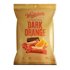 Image of WHITTAKER'S Share Bags Dark Orange 180gm/pack (12 packs per carton) - GBA P.Code: WTK20005 from Supplybunny.com