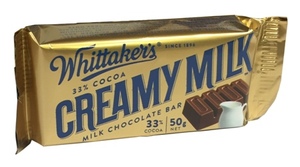 Image of WHITTAKER'S Slab Creamy Milk 50gm/pack (10 packs per carton) - GBA P.Code: WTK52002 from Supplybunny.com
