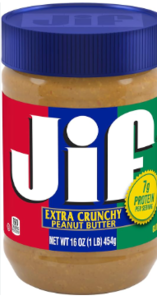 Image of JIFF Peanut Butter Crunchy 16oz/bottle (12 jar per carton) GBA P.Code: SM2006 from Supplybunny.com