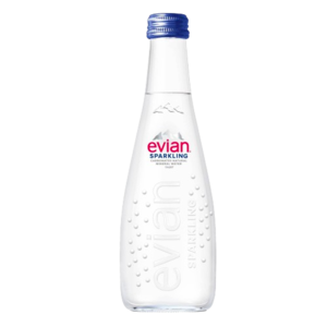 Image of Evian Sparkling Mineral Water 330ml/bottle (20 bottles per carton) from Supplybunny.com