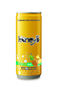 Image of HoneyB Sparkling Honey Nanas Drink 250ml/can (24 cans per carton) - GBA P.Code: HB10003 from Supplybunny.com