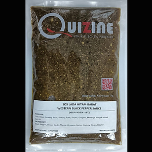 Image of Quizine Western Black Pepper Sauce (Western Series) 1kg/pack (sold per pack) from Supplybunny.com