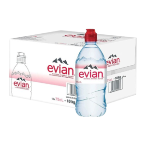 Image of Evian Mineral Water 750ml PLASTIC (12 bottles per carton) from Supplybunny.com