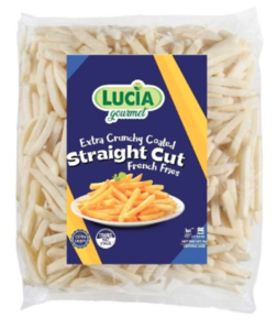 Image of Lucia Gourmet Extra Crunchy Coated Straight Cut French Fries 1kg x 12pkt (sold per carton) from Supplybunny.com