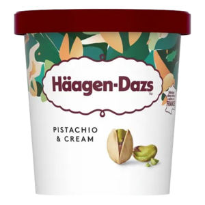 Image of Häagen-Dazs Pistachio & Cream Ice Cream 420ml/Pint (8 pints per carton) Imported from France GBA P.Code: HD1033 from Supplybunny.com