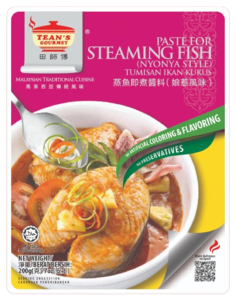 Image of Tean's Gourmet Paste For Steaming Fish (Nyonya Style) 200g/pack (48 packs per carton) from Supplybunny.com