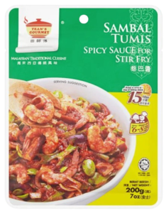 Image of Tean's Gourmet Spicy Sauce For Stir Fry 200g/pack (48 packs per carton) from Supplybunny.com