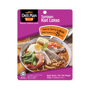 Image of Delimas Tumisan Kari Laksa 120g/pack (48 packs per carton) from Supplybunny.com