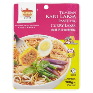 Image of Tean's Gourmet Paste For Curry Laksa 200g/pack (48 packs per carton) from Supplybunny.com