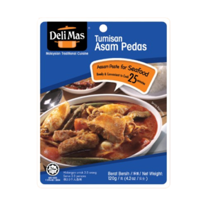 Image of Delimas Tumisan Asam Pedas 120g/pack (48 packs per carton) from Supplybunny.com