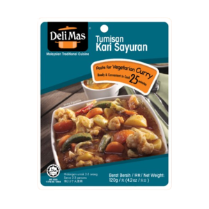 Image of Delimas Tumisan Kari Sayuran 120g/pack (48 packs per carton) from Supplybunny.com