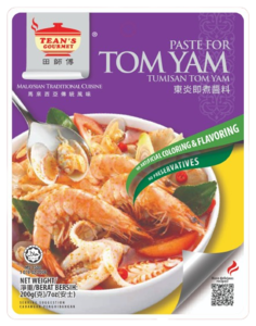 Image of Tean's Gourmet Paste For Tom Yam 200g/pack (48 packs per carton) from Supplybunny.com