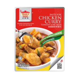 Image of Tean's Gourmet Paste For Chicken Curry 200g/pack (48 packs per carton) from Supplybunny.com