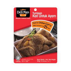Image of Delimas Tumisan Kari Untuk Ayam 120g/pack (48 packs per carton) from Supplybunny.com