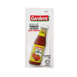 Image of Gardens Tomato Ketchup Sachet 9g/sachet (1500 sachets per carton) from Supplybunny.com