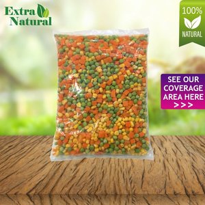 Image of [Extra Natural] Frozen Mixed Vegetable with combination of Green Peas, Sweet Corn Kernel and Diced Carrot 1kg/pack (sold per pack) from Supplybunny.com