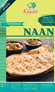 Image of KFM Original Kawan Tandoori Naan 5pieces/pack (24 packs per carton) from Supplybunny.com